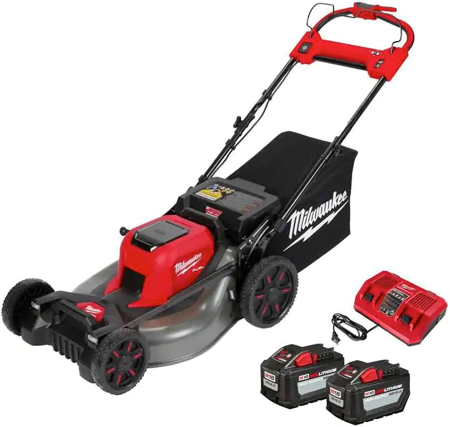 M18 FUEL Brushless Cordless 21 in. Walk Behind Dual Battery Self-Propelled Mower w/(2) 12.0Ah Battery and Rapid Charger